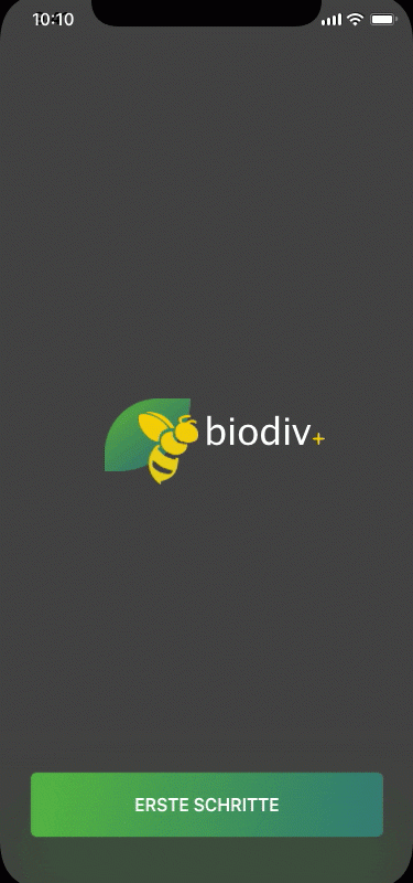 GIF zeigt das Onboarding